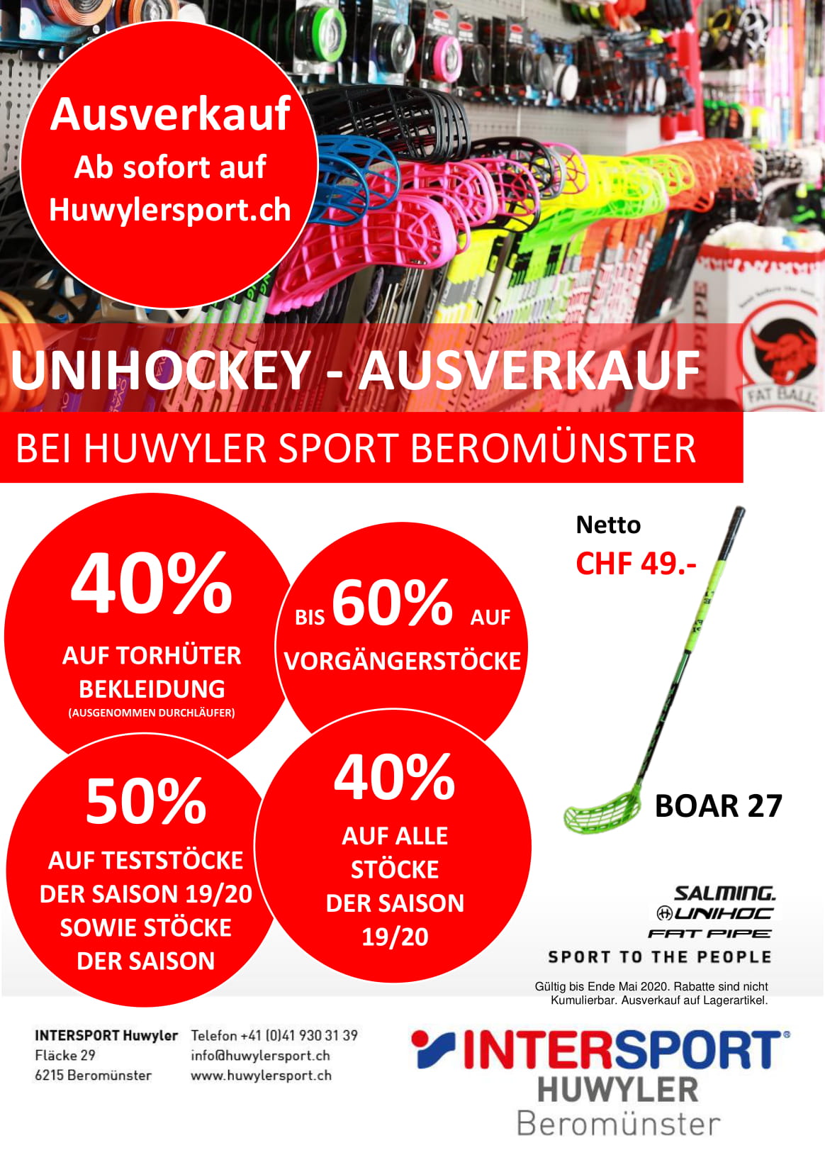 Intersport Huwyler Flyer Ausverkauf 1