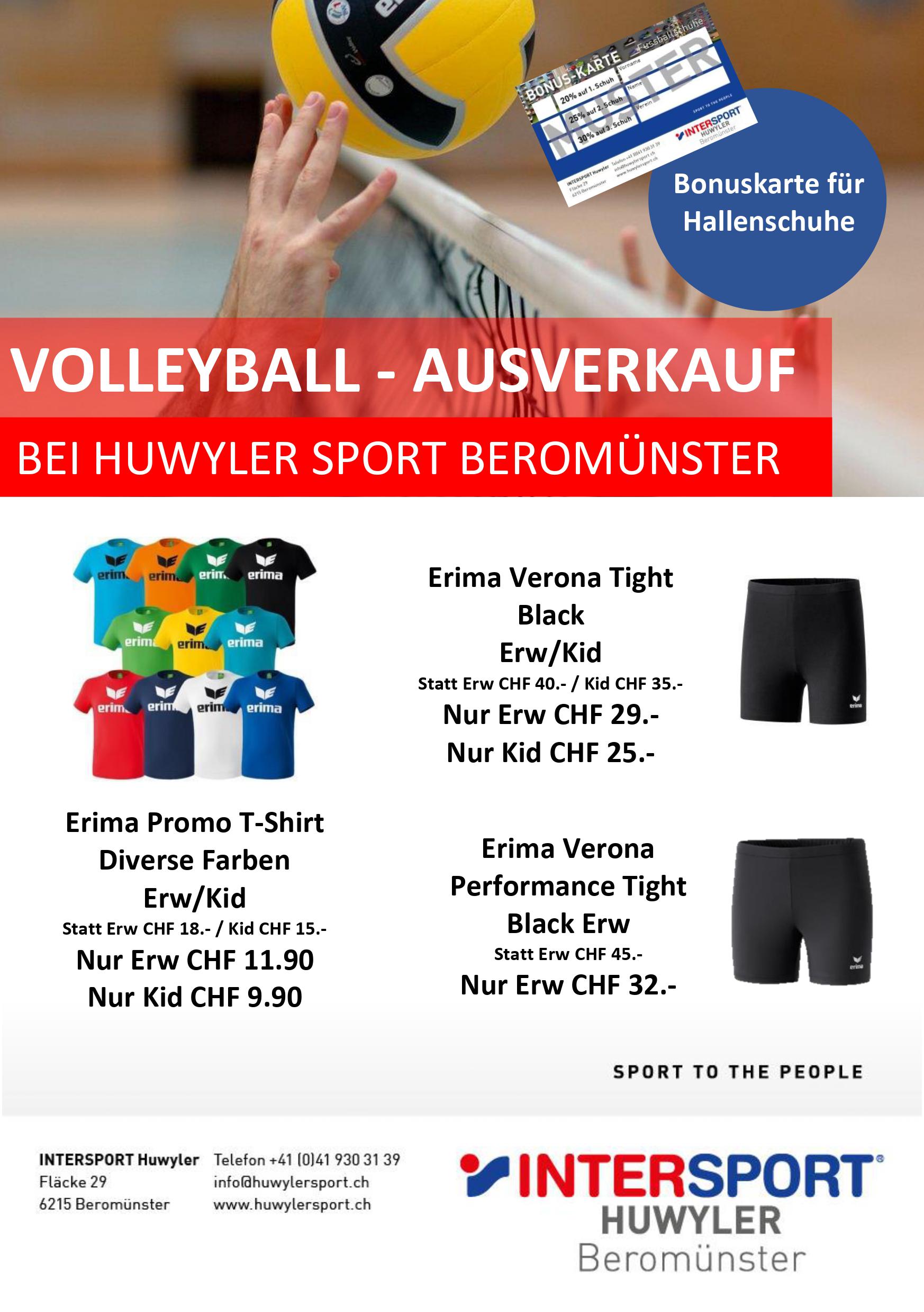 Intersport Huwyler Flyer Ausverkauf Volleyball Seite1